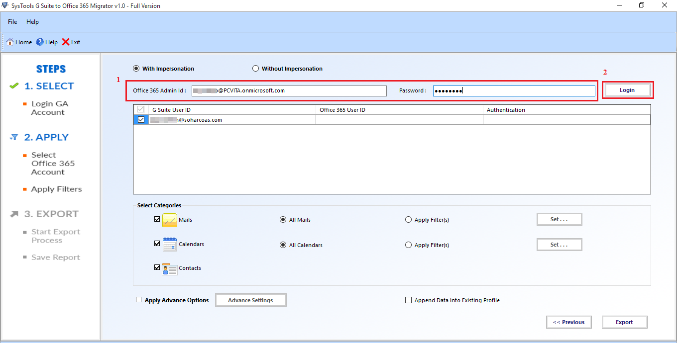 G Suite To Office 365 Migration Tool