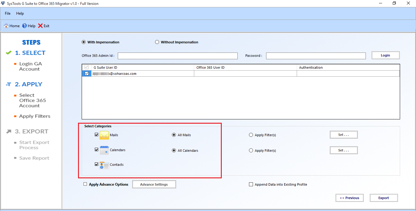 G Suite To Office 365 Migration Tool